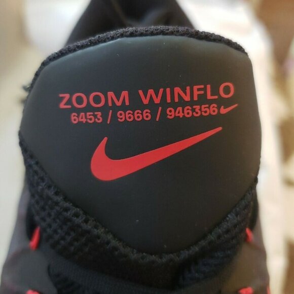 NIB Sz8.5🔥Nike ZOOM WINFLO 8 New Mens Black/Red Gym Training Shoes CW3419-003 - Picture 5 of 11